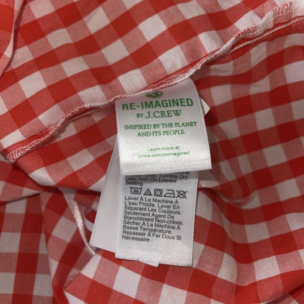 J. Crew One Shoulder Gingham Blouse - Picture 6 of 7